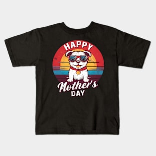 HapMother'S Day With Cut Dog Quote Moms Kids T-Shirt